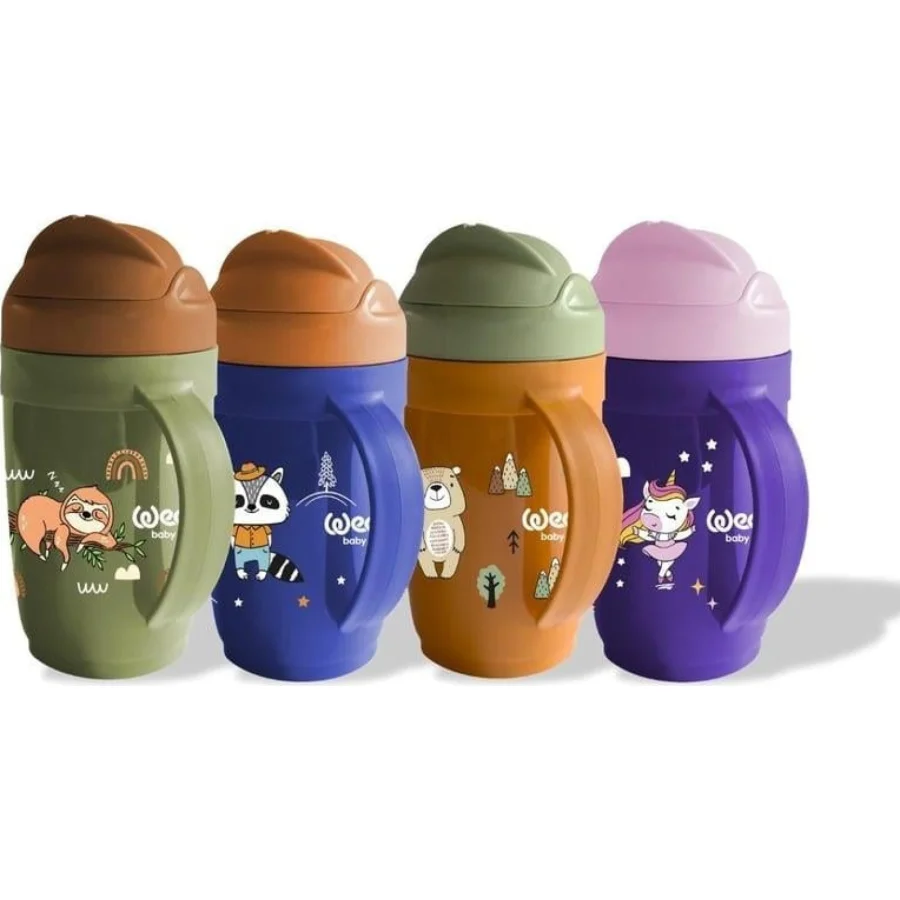 Wee Baby Friends Kulplu Pipetli Bardak, 265 ml