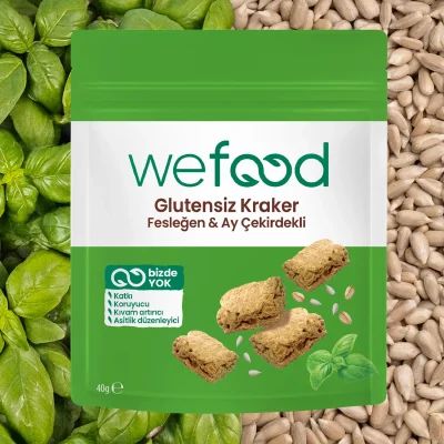 Wefood Fesleğenli Ayçekirdekli Kraker, 40 g