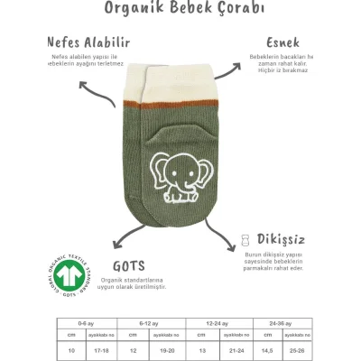 Bistyle Hayvan Figür Kaymaz Kız Soket Çorap, 2'li, Nil