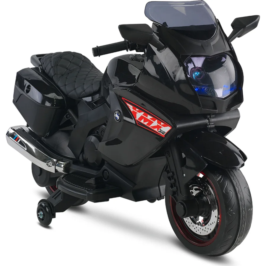 Babyhope 438A XMX-316 Ledli Akülü Motor, 12 Volt, Siyah