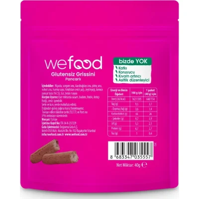 Wefood Kids Organik Pancarlı Grissini, 40 g