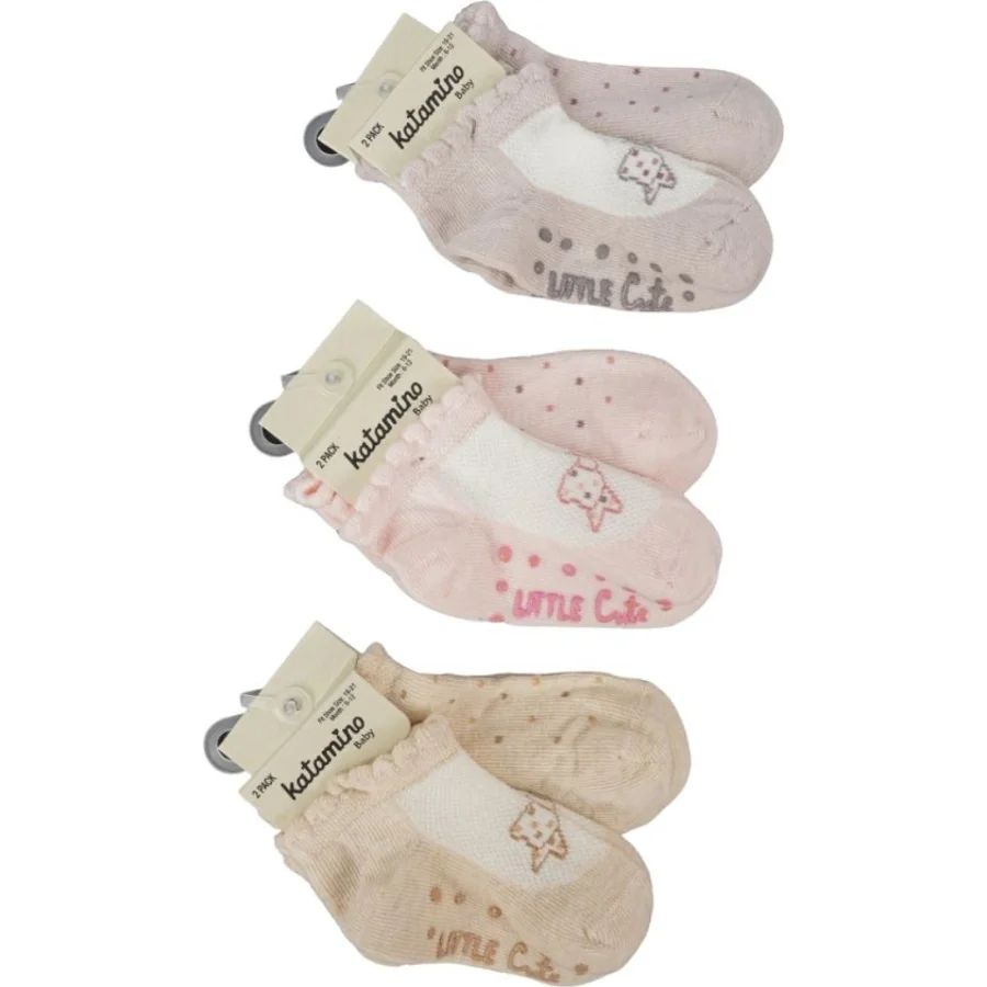 Katamino Notus Abs'li Kız Bebek Patik Çorap K48027 Asorti