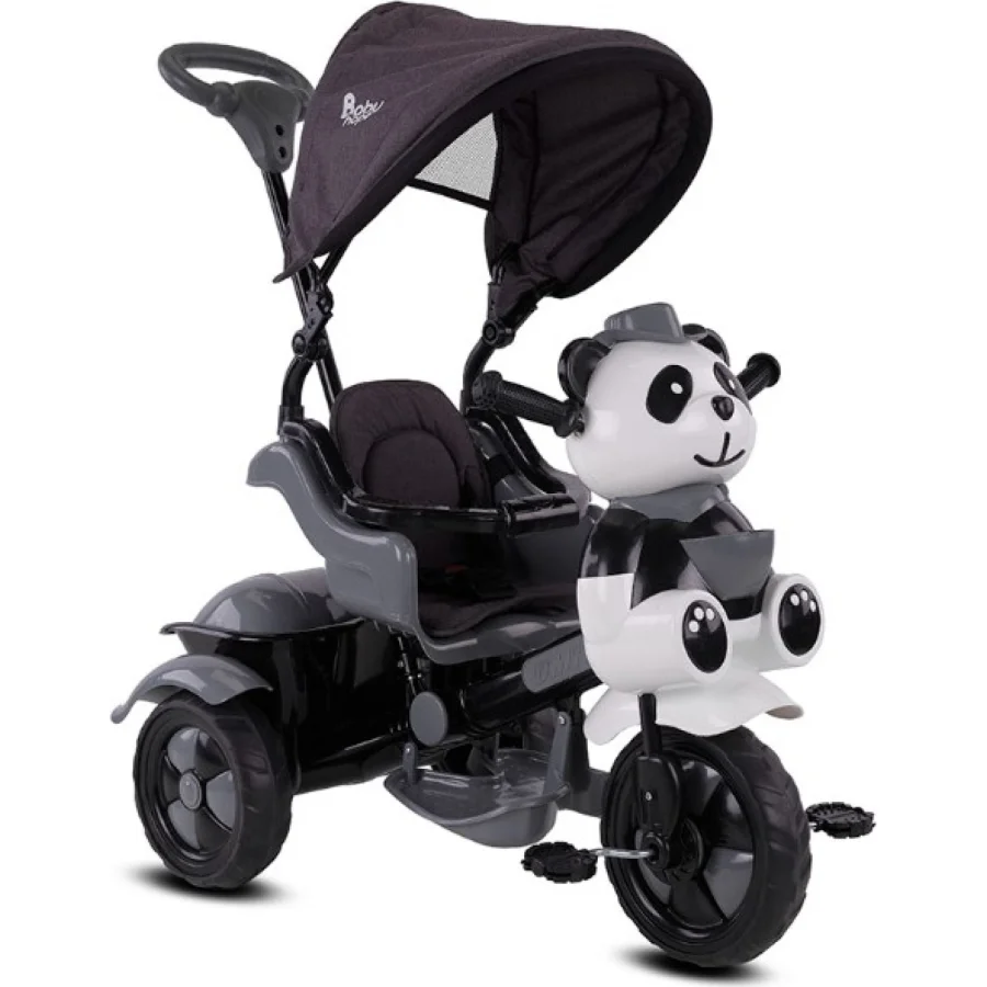 Babyhope 127A Little Panda 3 Tekerli Kontrollü Bisiklet (Pedli), Gri