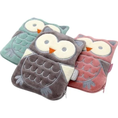 BabyJem Kiraz Çekirdekli Kadife Gaz Yastığı, Gül Kurusu, Baykuş