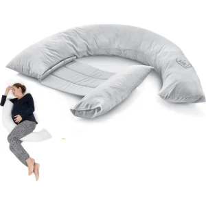 BabyJem Sırt Destekli Hamile ve Emzirme Yastığı, Gri