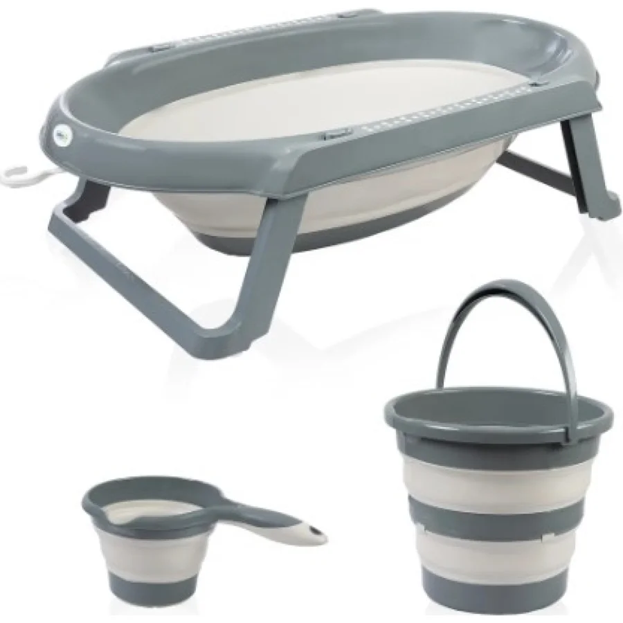 BabyJem Katlanır Banyo 3'Lü Küvet Seti 765 Antrasit