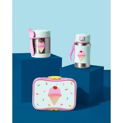 Skip Hop Zoo Pipetli Paslanmaz Çelik Suluk, 350 ml, Dondurma