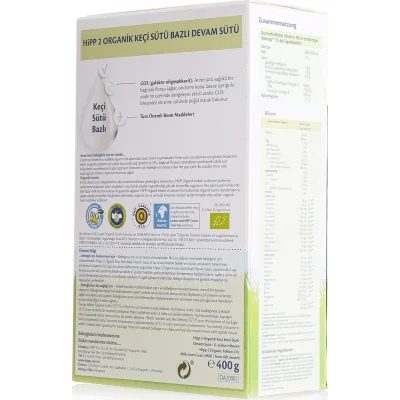 Hipp 2 Organik Keçi Sütü Bazlı Bebek Devam Sütü, 400 g
