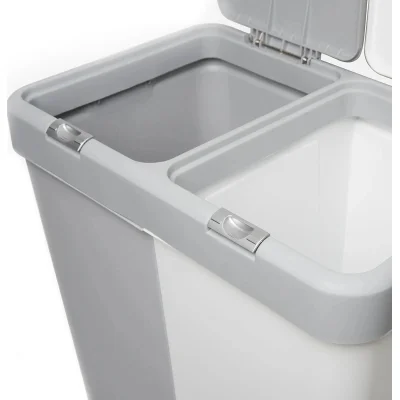 Motek Çok Amaçlı Çift Bölmeli Çamaşır Kirli Sepeti, 80 l