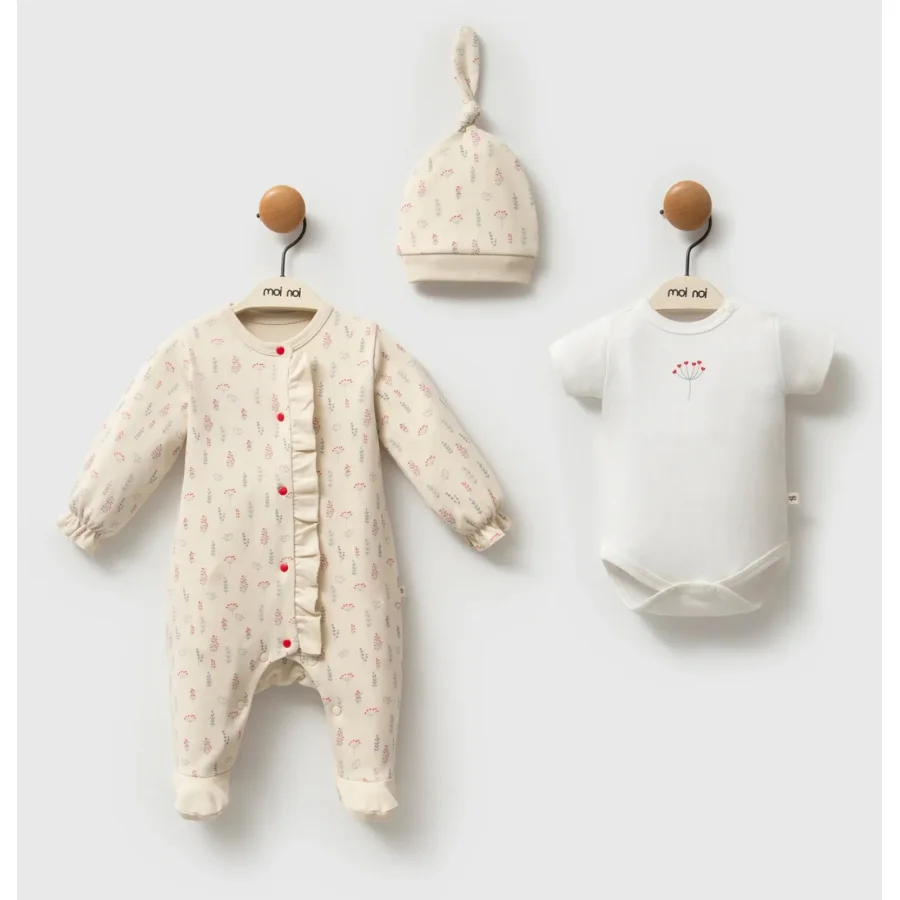 Moi Noi Kokina Tulum Badi Şapka Takım, Bej