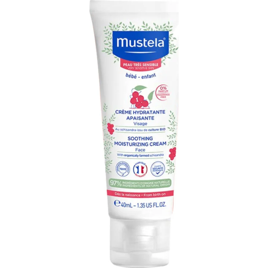 Mustela Soothing Çok Hassas Ciltler İçin Yüz Kremi, 40 ml
