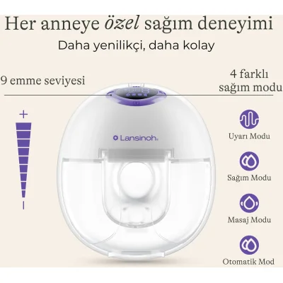Lansinoh Giyilebilir Göğüs Pompası, Çiftli