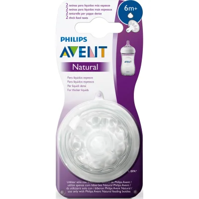 Philips Avent Natural Biberon Emziği, Y Kesik, 6 Ay+, 2'li