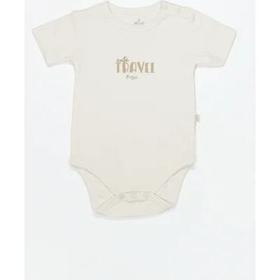 Bistyle 3lü Body Yarım Kol Travel Clasic Kutulu Ekru