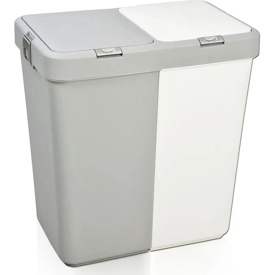 Motek Çok Amaçlı Çift Bölmeli Çamaşır Kirli Sepeti, 80 l