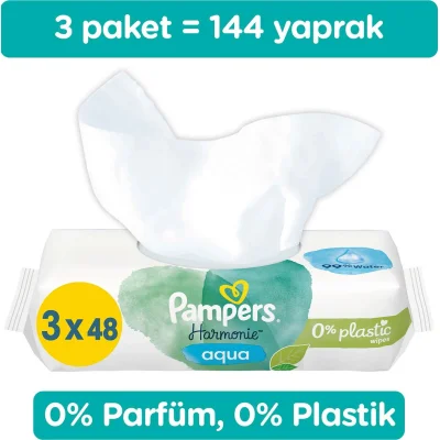 Prima Aqua Pure Islak Havlu Mendil, 3'lü, 144 Yaprak