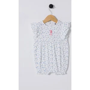 U.S Polo Bebek Tulum USB2434 Beyaz-Mavi, Mavi