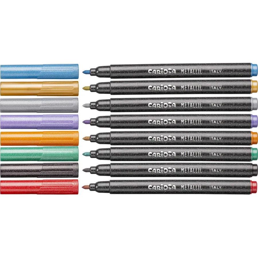 Carioca Metalik Keçeli Kalem, 8'li