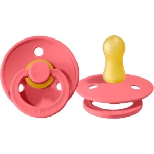Bibs Colour Kauçuk Emzik, 0-6 Ay, Coral