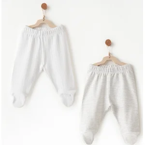 Andywawa Hello Elephant Patikli Pantolon, 2'li, Beyaz