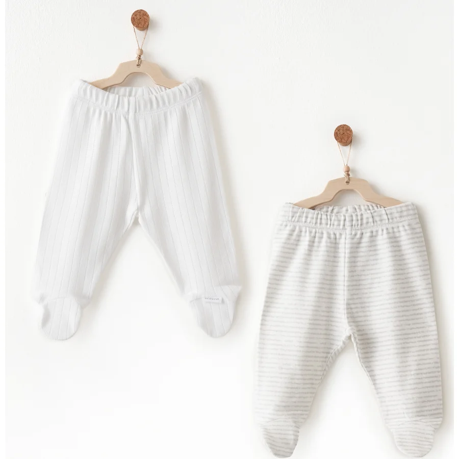 Andywawa Hello Elephant Patikli Pantolon, 2'li, Beyaz