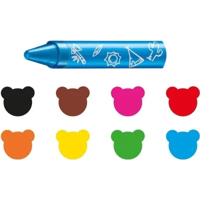 Carioca Jumbo Bebek Elleri Kirletmeyen Pastel Boya Kalemi, 8'li