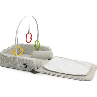 BabyJem Babynest Çanta, Gri Kare