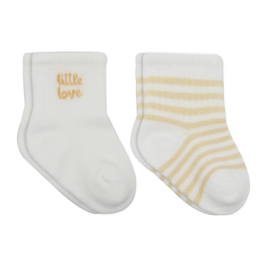 Bistyle Little Girl Penye Soket Çorap, 2'li, Ekru, Somon