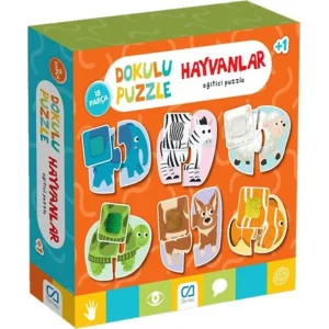 Games Hayvanlar Dokulu Eğitici Puzzle, 18 Parça