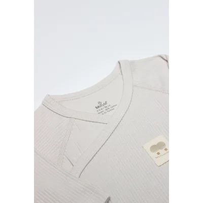 Bistyle Organic Modal Flying Balloons Kruvaze Uzun Kol Body, Bej