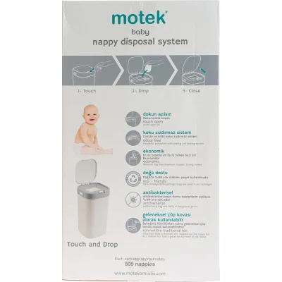 Motek Bebek Bezi Atık Çöp Kovası