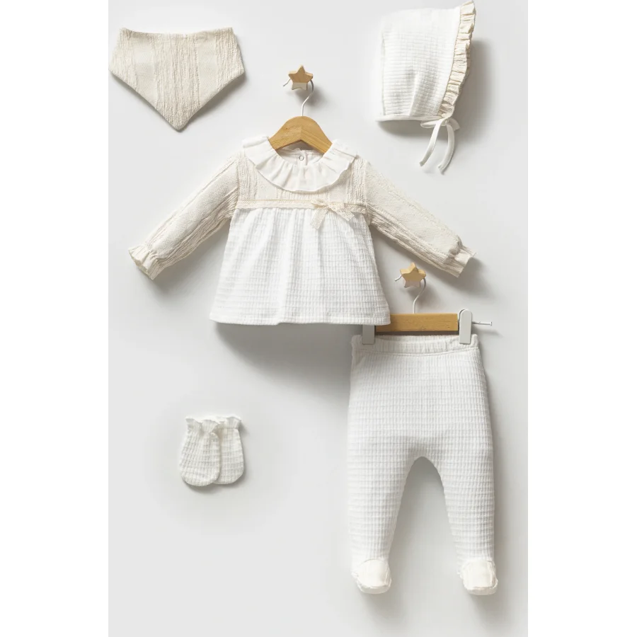 Tongs Baby Authentic Zıbın Takım, 5'li, Ekru