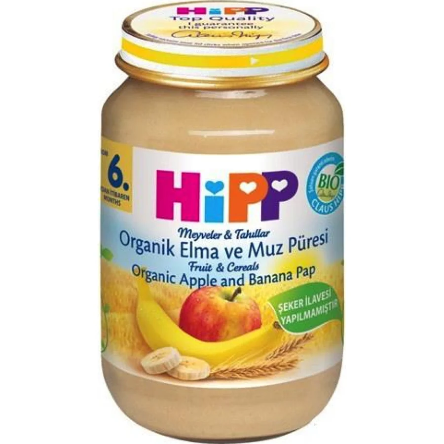 Hipp Organik Elma ve Muz Püresi, 190 g