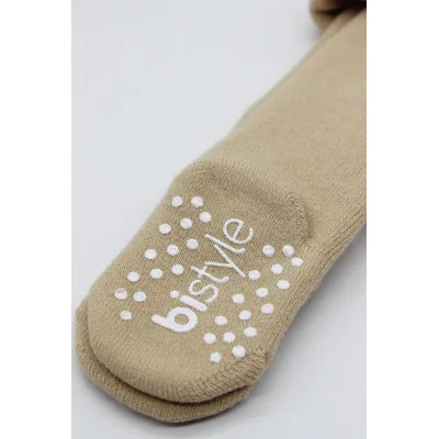 Bistyle Kaymaz Mix Havlu Külotlu Çorap, Tekli, Bej