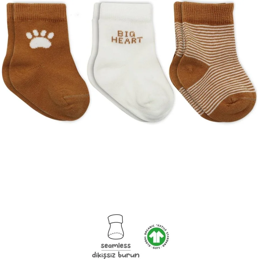 Bistyle 3'Lü Penye Soket Çorap 10110 Hardal