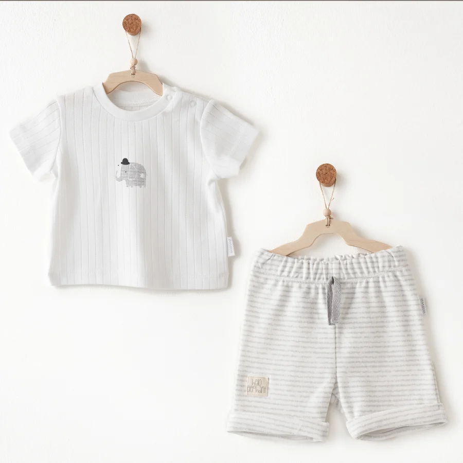 Andywawa Hello Elephant Takım, 2'li, Beyaz