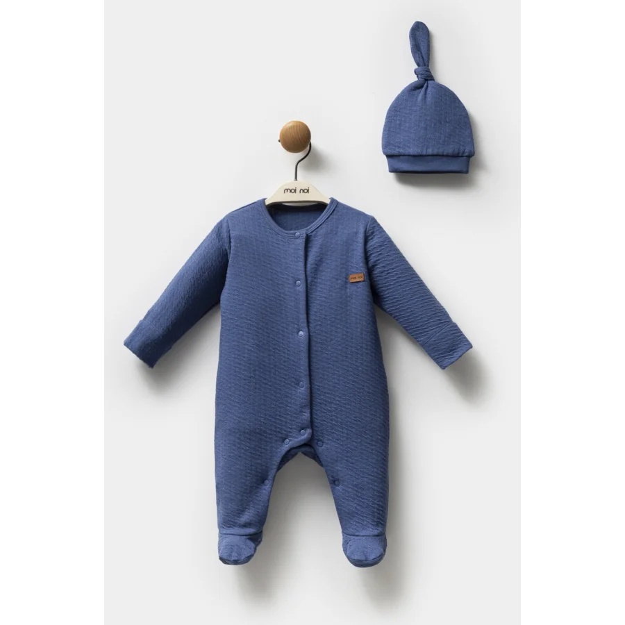 Moi Noi Şapkalı Tulum MNB1251 Navy Blue