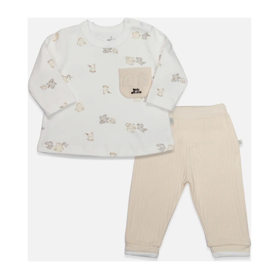 Bistyle With You Family Takım, 2'li, Bej