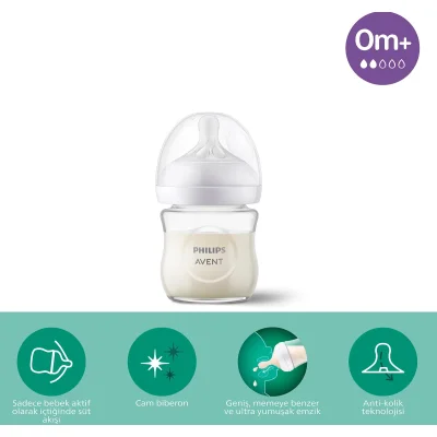 Philips Avent Doğal Tepkili Natural Response Cam Biberon, 120 ml, 0+ Ay