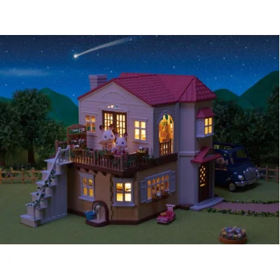 Sylvanian Families Kırmızı Çatılı Işıklı Şehir Evi