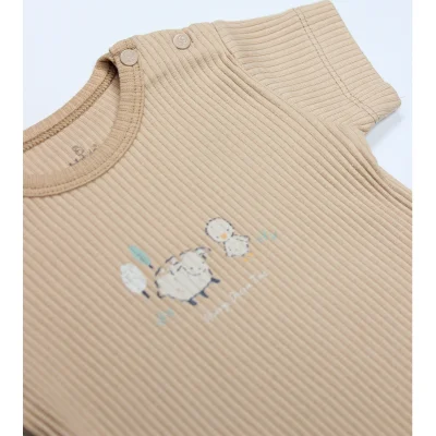 Bistyle Always Dream Yarım Kol Body, 2'li, Ekru, Bej