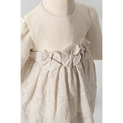 Tongs Baby Elbise, Ekru