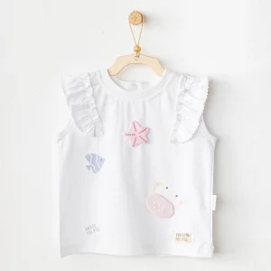 Andywawa Casual Bebek Tişört, Beyaz