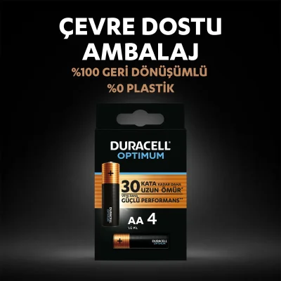Duracell Optimum Kalem Pil, AA, 4'lü