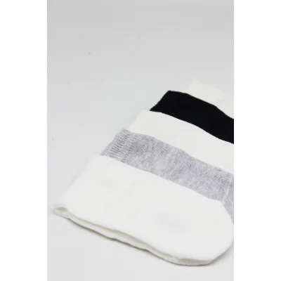 Bistyle 5'li Penye Soket Kutulu Basic Çorap 10131 Gri