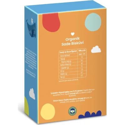 Wefood Organik Kids Sade Bisküvi, 50 g