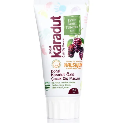 Eyüp Sabri Tuncer Doğal Karadut Özlü Diş Macunu, 2-6 Yaş, 60 ml