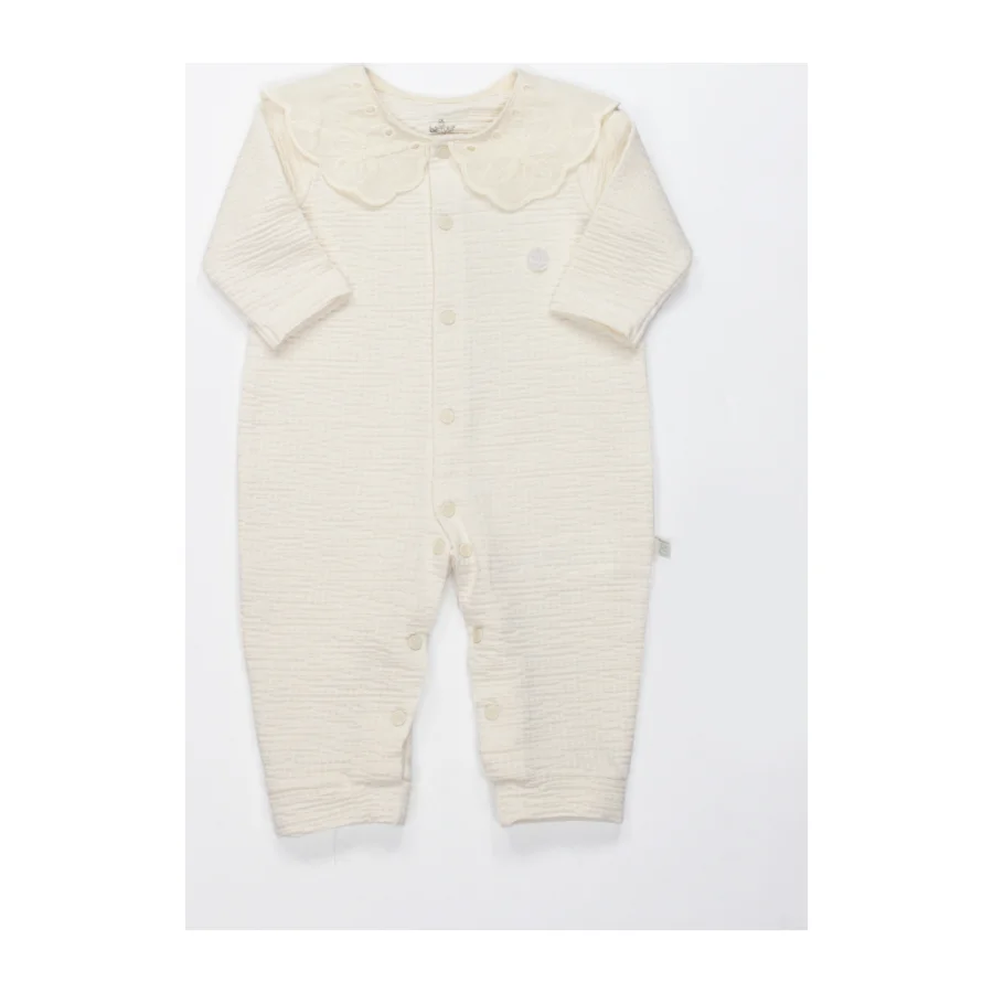 Bistyle Love You Smile Patiksiz Tulum, Ekru