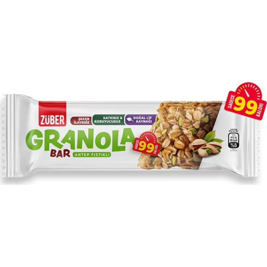 Züber Granola Bar Antep Fıstıklı 25 Gr