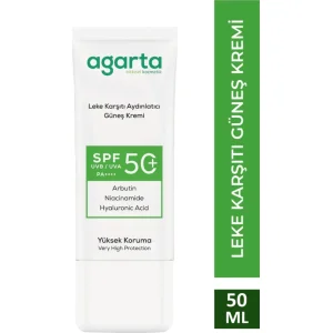 Agarta Doğal Güneş Kremi Leke Karşıtı Aydınlatıcı, SPF 50, 50 ml